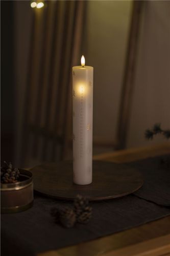 Sirius Sara Kalenderleuchte LED H: 29 cm - Weiß/Silber/Gold