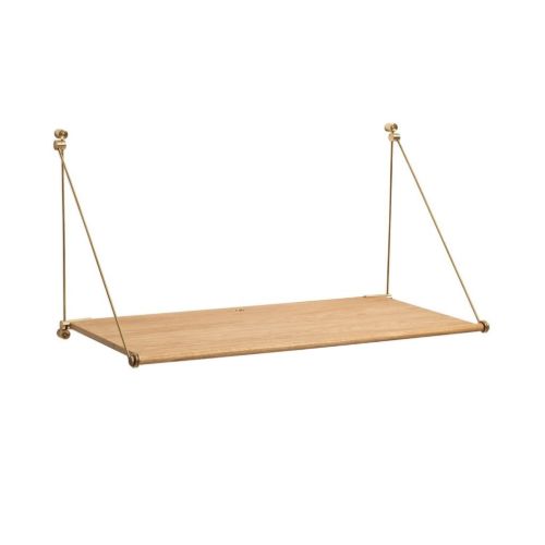 We Do Wood Loop Desk B: 104 cm - Oak/Brass