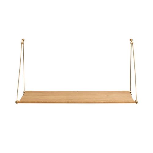 We Do Wood Loop Schreibtisch B: 104 cm – Eiche/Messing