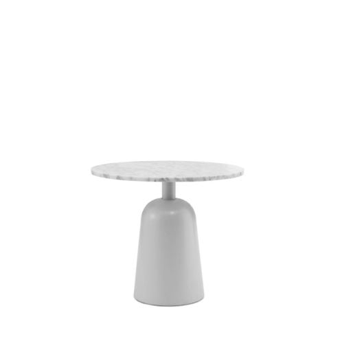 Normann Copenhagen Drehtisch H: 41,5–64 cm – Weiß/Marmor