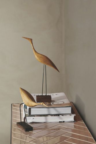 Warmer nordischer Schnabelvogel Niedriger Reiher 19x20,5 cm - Olieret Eg