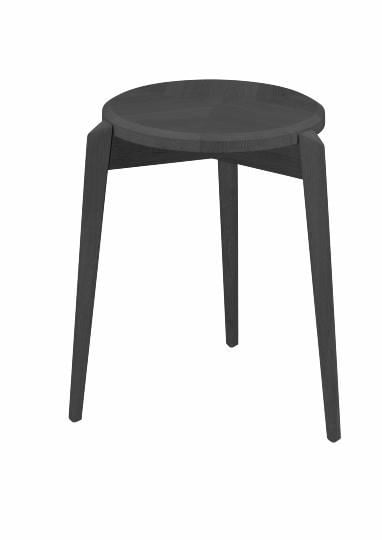 Bild von Skovby SM840 Hocker H: 46 cm – Schwarz lackierte Eiche