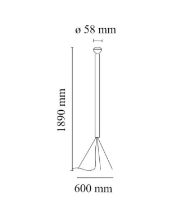 Bild von FLOS Luminator Stehleuchte H: 189 cm - Anthrazit