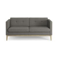 Bild von Swedese Madison 2-Personen-Sofa mit Knöpfen B: 155 cm – Lackierte Eiche/Main Line Flax 26