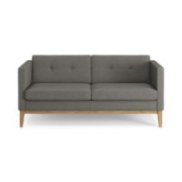 Bild von Swedese Madison 2-Sitzer-Sofa mit Knöpfen B: 155 cm – Geölte Eiche/Main Line Flax 26
