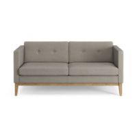 Bild von Swedese Madison 2-Sitzer-Sofa mit Knöpfen B: 155 cm – Geölte Eiche/Main Line Flax 02