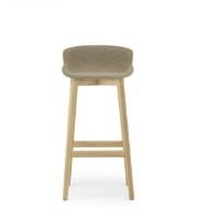 Bild von Normann Copenhagen Hyg Barhocker vorne gepolstert SH: 75 cm – Kette/Eiche