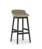 Bild von Normann Copenhagen Hyg Barhocker vorne gepolstert SH: 75 cm – Kette/Schwarze Eiche