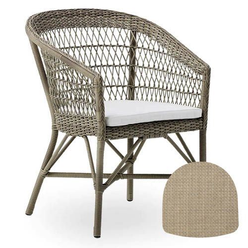 Bild von Sika-Design Kissen für Emma Exterior Gartenstuhl 45x45 cm - A670 Michelangelo Weiß