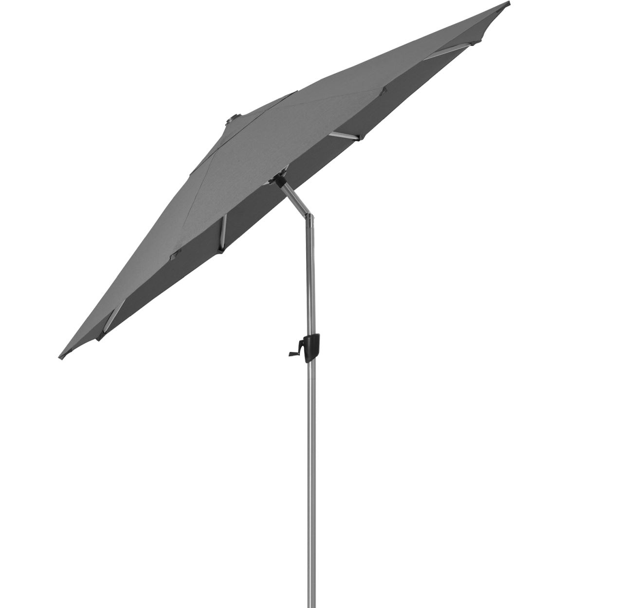 Bild von Cane-line Outdoor-Sonnenschirm M. Neigungs-Ø: 300 cm – Anthrazit M. Parasolfod M. Hjul – Mattgrauer Granit