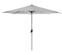 Bild von Cane-line Outdoor Sonnenschirm Sonnenschirm M Krank Ø: 300 cm – Hellgrau M/ Parasolfod M Hjul 54 x 54 cm – Schieferschwarz