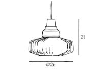 Bild von Design By Us New Wave Optic Pendelleuchte Ø: 26 cm – Rauch/Schwarz