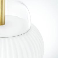 Bild von Design By Us Shahin Anhänger Ø: 23 cm – Opal/Messing