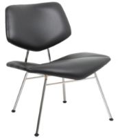 Bild von Vermund Larsen VL135 Cozy Lounge Chair SH: 40 cm – Sierra Schwarz/Chrom