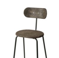 Bild von Mater Earth Hocker Rückenlehne SH: 74 cm – Coffee Waste Dark