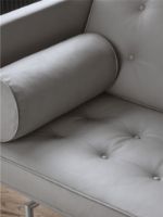Bild von DUX Ritzy 3 Pers. Sofa L: 210 cm – Chrom/Naturkamel