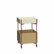 Bild von Hübsch Fresh Trolley H: 70 cm - Khaki/Burgundy 