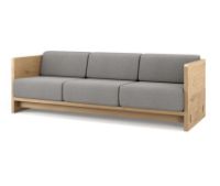 Bild von Brdr Krüger Karm 3-Personen-Sofa L: 210 cm – Eiche/Grau 0113