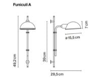 Bild von Lampefeber Funiculi Wandleuchte H: 49,2 cm 46W - Weiß