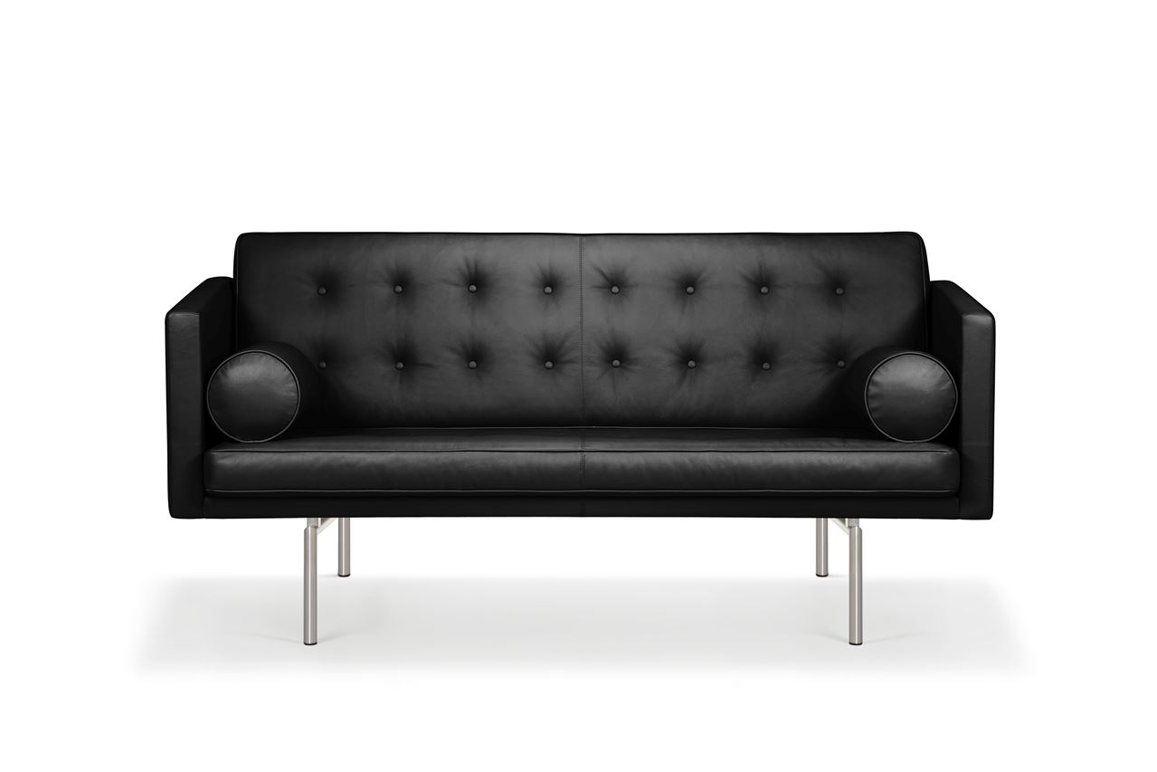 Bild von DUX Ritzy 2 Pers. Sofa L: 180 cm – Chrom/Nature Schwartz