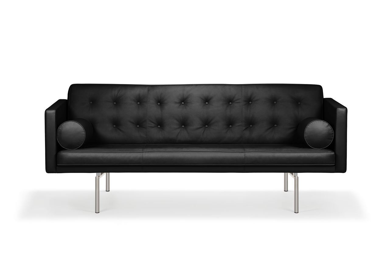 Bild von DUX Ritzy 3 Pers. Sofa L: 210 cm – Chrom/Nature Schwartz