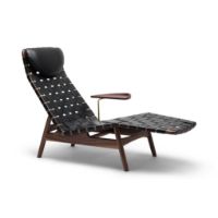 Bild von Sibast AV Egoist Chaise Lounge von Arne Vodder 1951 inkl. Kissen – Schwarz/Walnuss