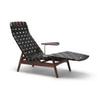 Bild von Sibast AV Egoist Chaise Lounge von Arne Vodder 1951 inkl. Kissen – Schwarz/Walnuss