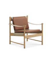 Bild von Brdr. Krüger HB Lounge Chair SH: 56,6 cm – Geölte Eiche/cognacfarbenes Leder