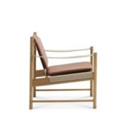 Bild von Brdr. Krüger HB Lounge Chair SH: 56,6 cm – Geölte Eiche/cognacfarbenes Leder