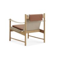 Bild von Brdr. Krüger HB Lounge Chair SH: 56,6 cm – Geölte Eiche/cognacfarbenes Leder