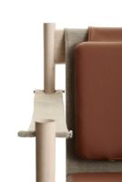 Bild von Brdr. Krüger HB Lounge Chair SH: 56,6 cm – Weiß geölter Ahorn/cognacfarbenes Leder