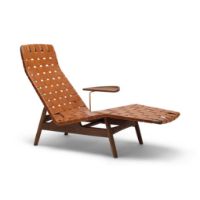 Bild von Sibast AV Egoist Chaise Lounge von Arne Vodder 1951 inkl. Kissen – Brandy/Räuchereiche