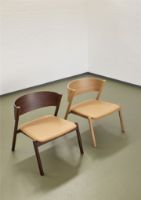 Bild von Hübsch Oblique Lounge Chair Sitzhöhe: 75 cm – Dunkelbraun