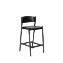 Bild von Hübsch Oblique Bar Stool H: 103 cm - Black 