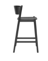 Bild von Hübsch Oblique Bar Stool H: 103 cm - Black 