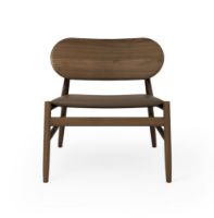 Bild von Brdr Krüger Ferdinand Lounge Chair SH: 41,5 cm – Räuchereiche/Zimt 30146