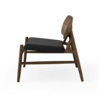 Bild von Brdr Krüger Ferdinand Lounge Chair SH: 41,5 cm – Räuchereiche/Schwarz 30314