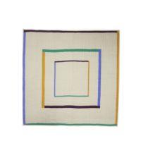 Bild von Hübsch Twist Bedspread Square 260x260 cm - Sand/Multicolour FORUDBESTIL: START NOVEMBER 2023