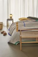 Bild von Hübsch Twist Bedspread Square 260x260 cm - Sand/Multicolour VORBESTELLUNG: AB JUNI 2025