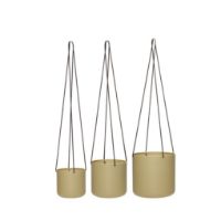 Bild von Hübsch Bloom Hängetöpfe 3er-Set groß - Beige