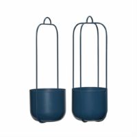 Bild von Hübsch Lotus Hanging Pots Set Of 2 Ø: 16 cm - Petrol 