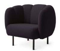 Bild von Warm Nordic Cape Lounge Chair Stitch SH: 42 cm – Aubergine