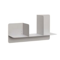 Bild von Hübsch Fold Shelf Double L: 60 cm - Grå/Jern