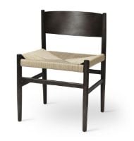 Bild von Mater Nestor Sidechair SH: 44 cm – Sitz aus Sirka-grauer Buche/natürlichem Papierkordel