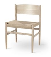 Bild von Mater Nestor Sidechair SH: 44 cm – Sitzfläche aus Weißeiche/Naturpapierkordel