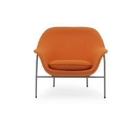 Bild von Normann Copenhagen Drape Lounge Chair Low Steel H: 85 cm – Remix 536