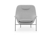 Bild von Normann Copenhagen Drape Lounge Chair High Steel H: 103 cm - Hallingdal 0110