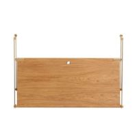 Bild von We Do Wood Loop Schreibtisch B: 104 cm – Eiche/Messing