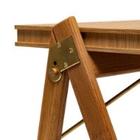 Bild von We Do Wood Field Schreibtisch 95 x 55 cm – Eiche/Messing