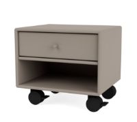 Bild von Montana Selection Dash Nachttisch auf Rollen 35,4x24x30 cm - 141 Trüffel / Schwarz OUTLET